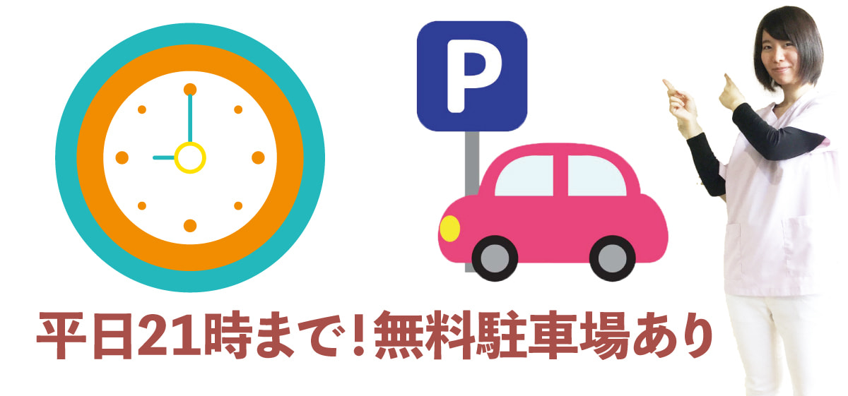 21時診療無料駐車場